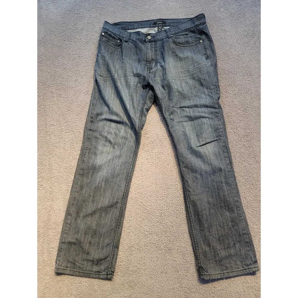 Alfani Men's Gray Denim‎ Jeans 36x32 Straight Leg (Remove)